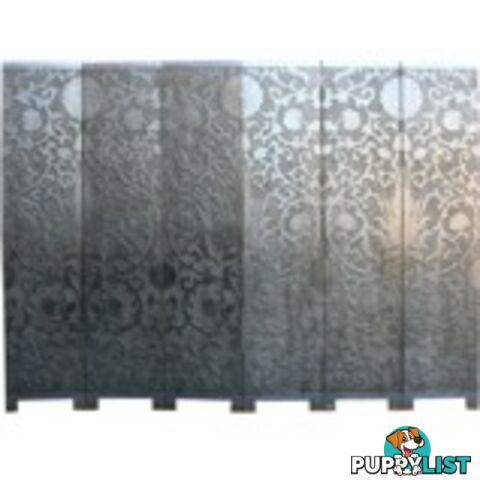 French Silver Folding Screen - Sun Flowers