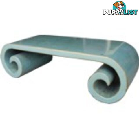 Blue Grey Musical Table Scroll Legs