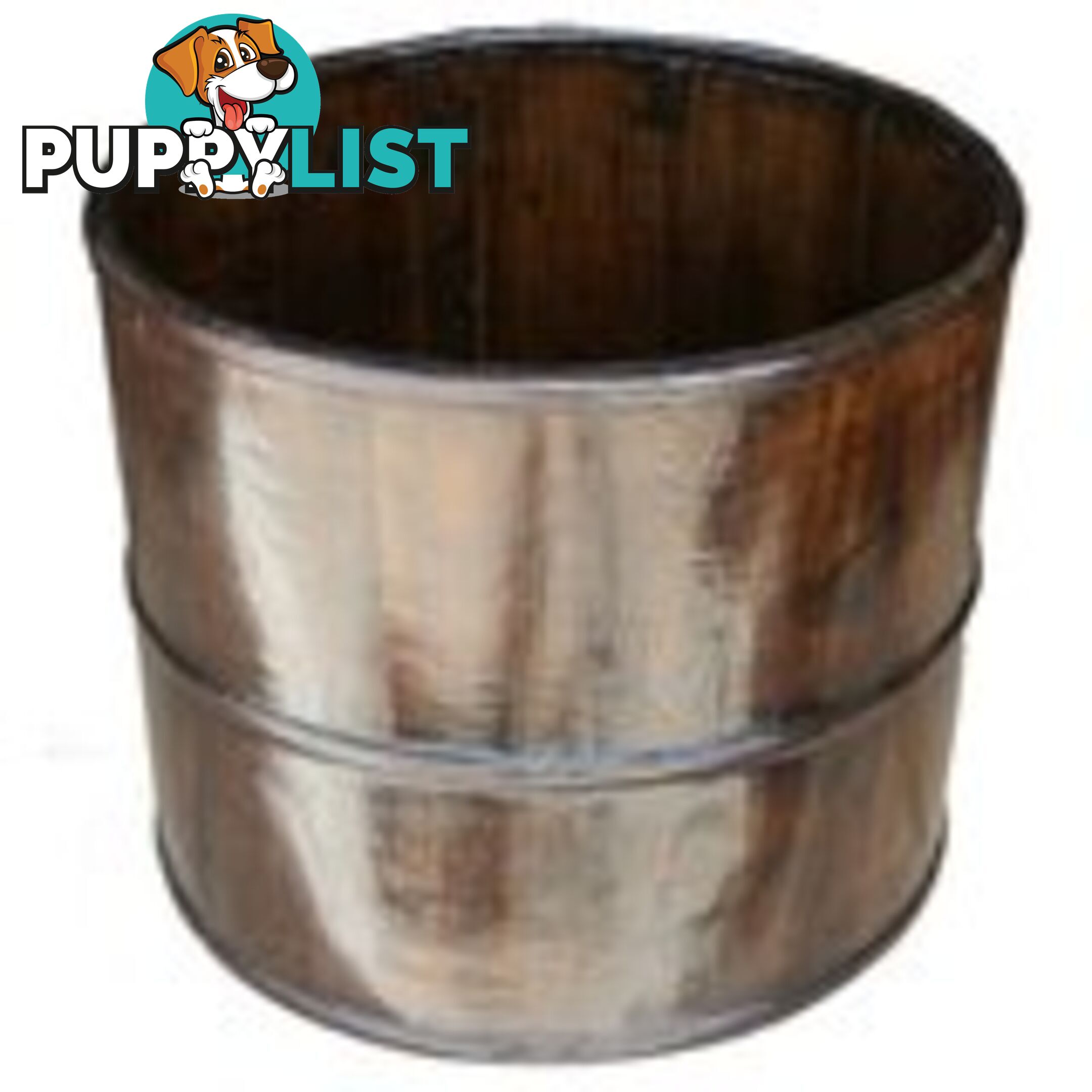 Antique Brown Water Storage Bucket