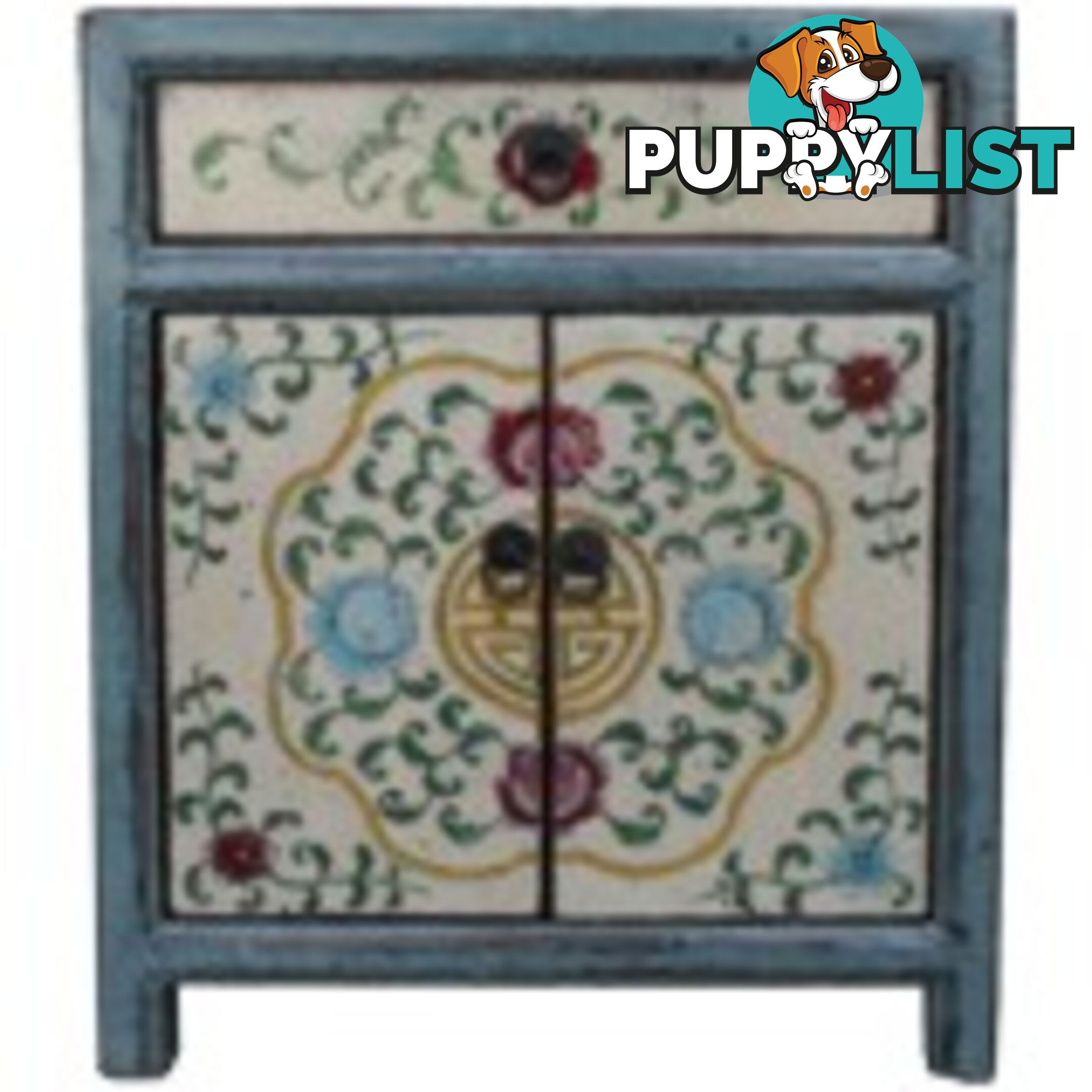 Tibetan Painted Bedside Table