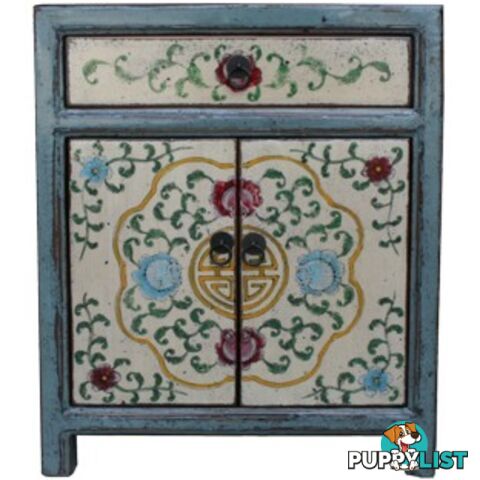 Tibetan Painted Bedside Table