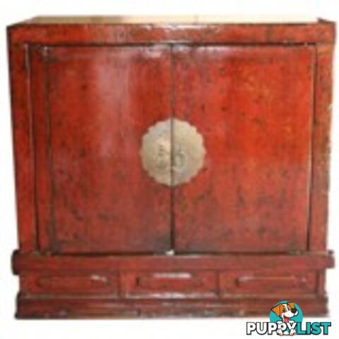 Chinese Antique Red Small Cabinet