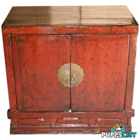 Chinese Antique Red Small Cabinet