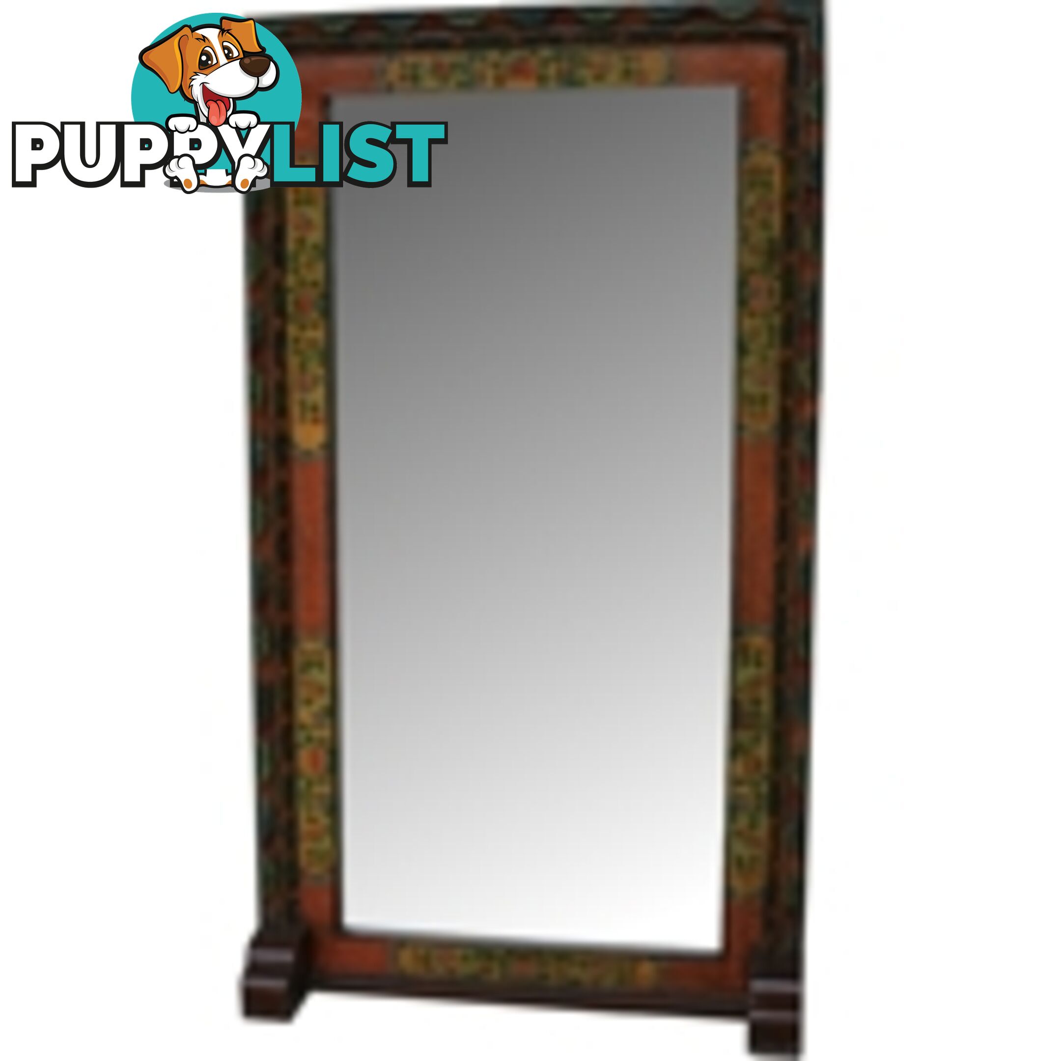 Chinese Antique Floor Standing Tibetan Mirror