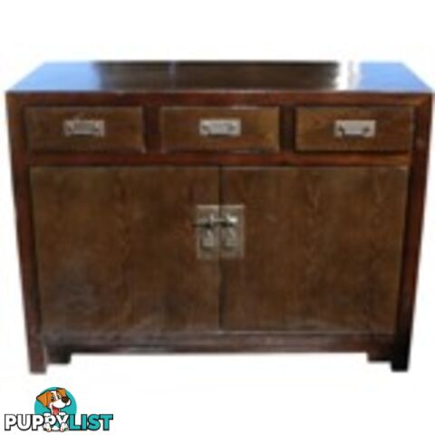 Natural Elm Wood Short Chinese Sideboard