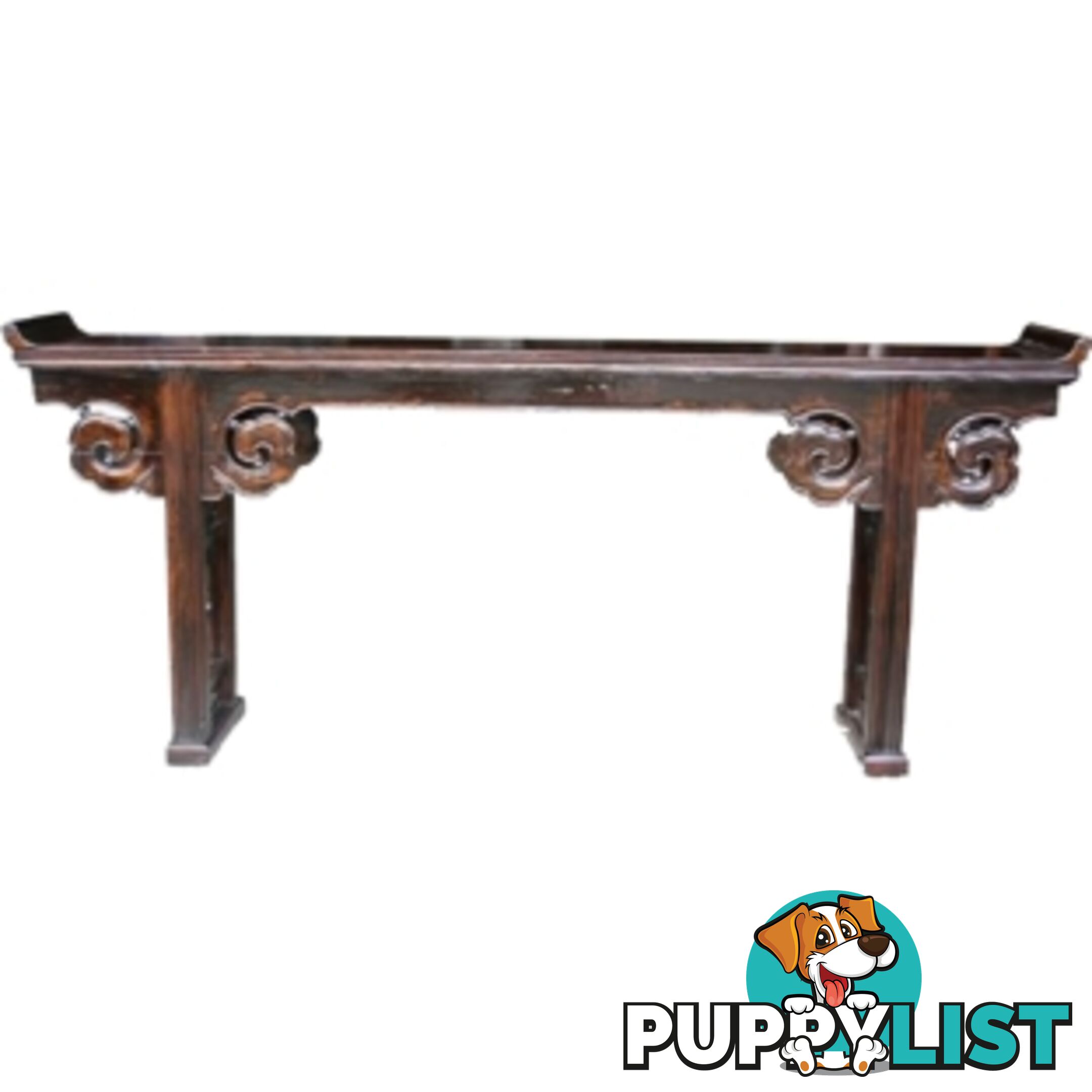 Original Chinese Altar Table with Carved Spandrels