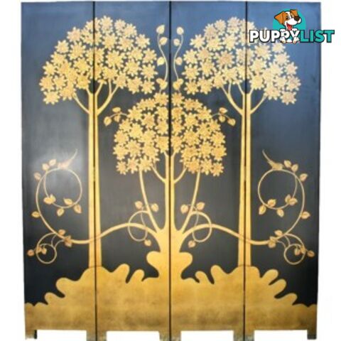 Gold Money Tree Fortune Room Divider Screen