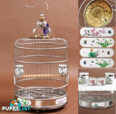 Stainless Steel Bird Cage Deluxe 36cm