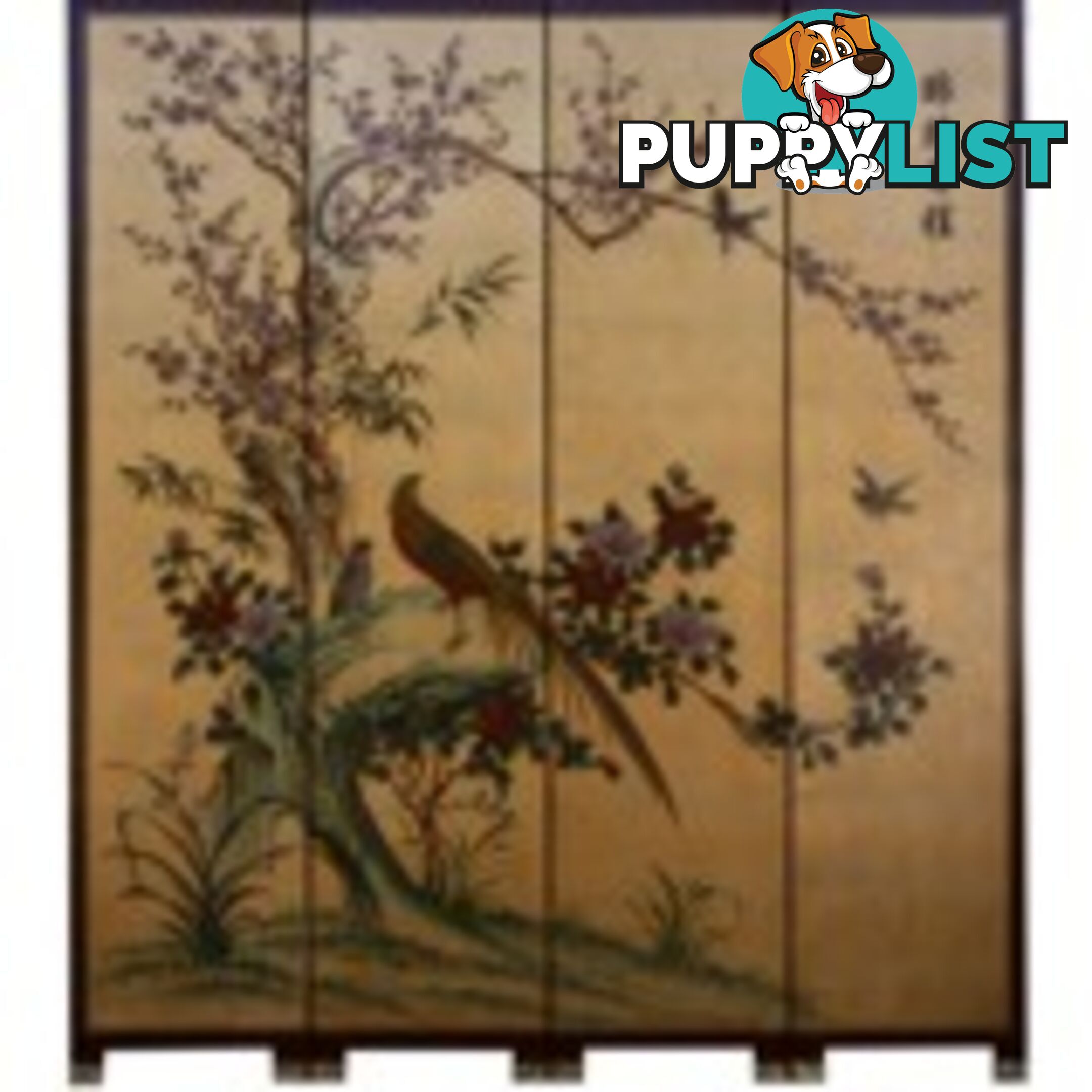 Chinese Prospect Fold Up Room Divider Screen