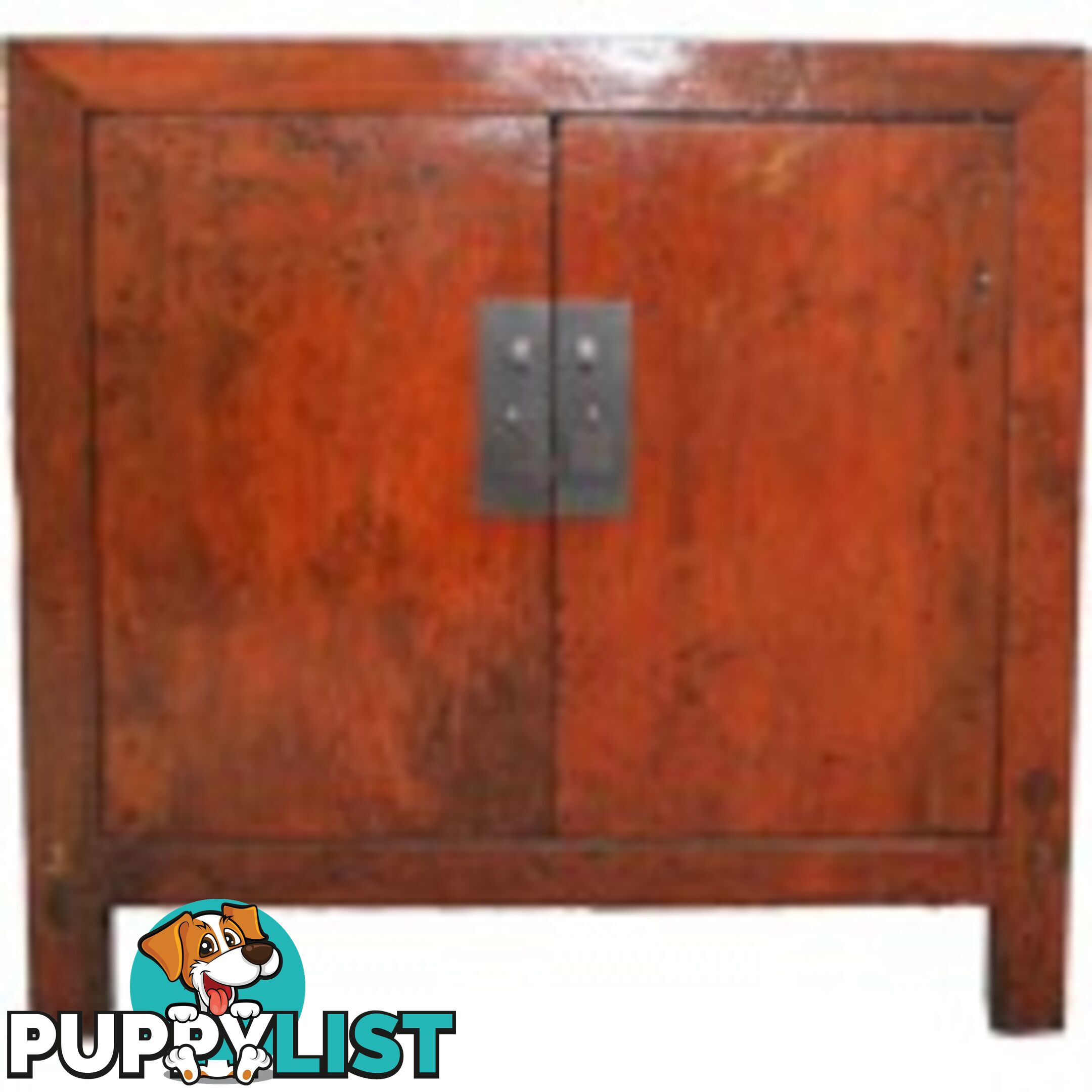 Chinese Orange Side Cabinet