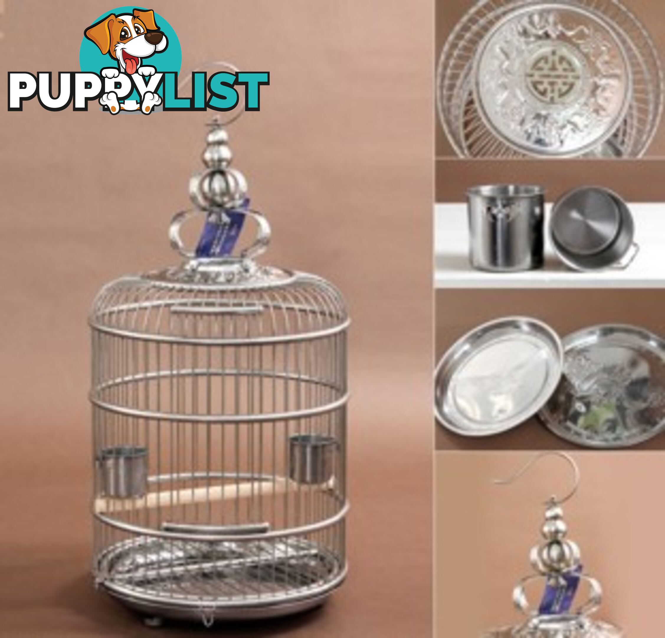 Stainless Steel Bird Cage Standard 38cm