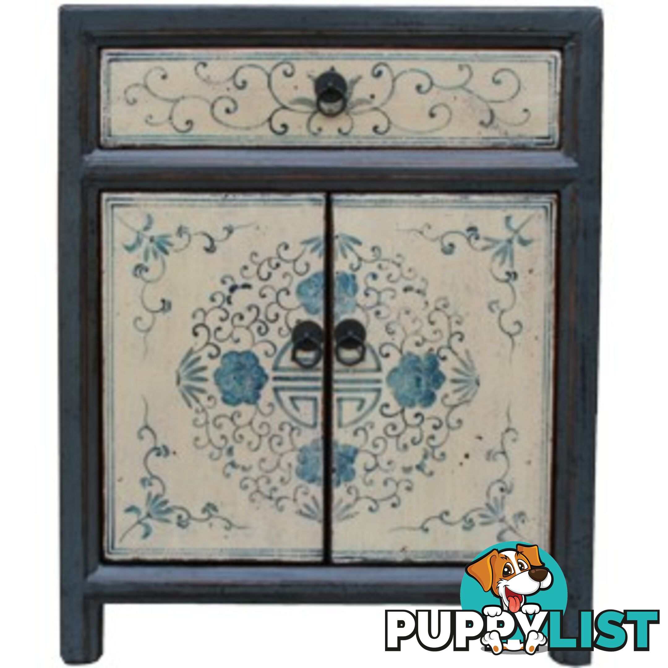 Tibetan Painted Bedside Table