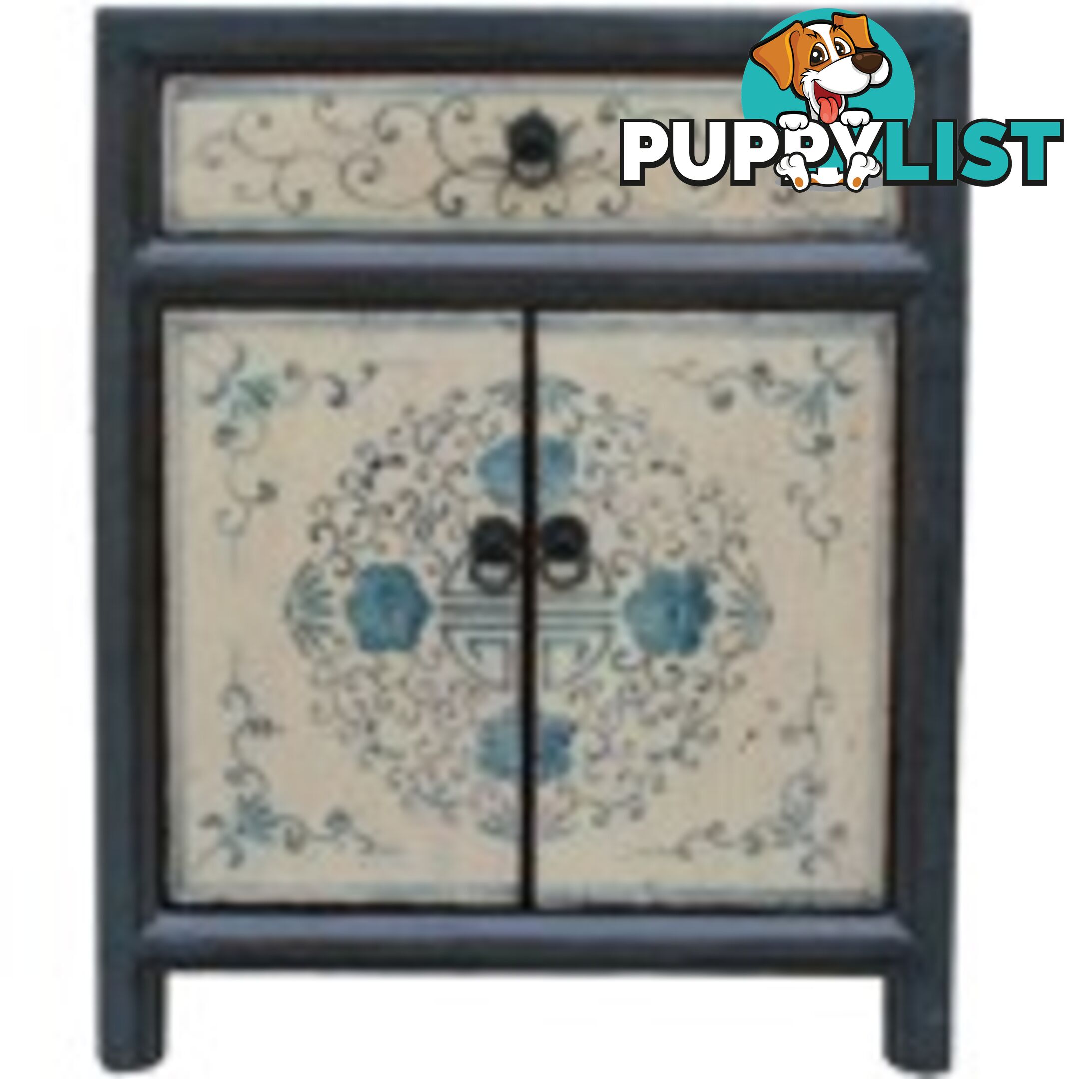 Tibetan Painted Bedside Table