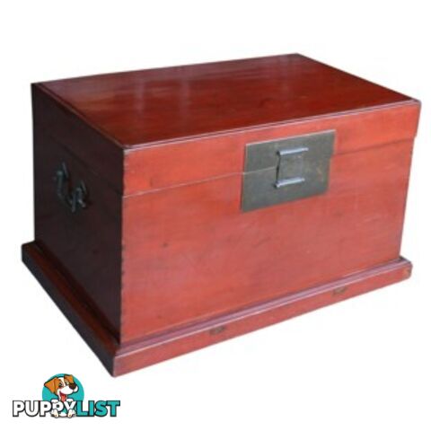 Red Antique Wood Chinese Chest