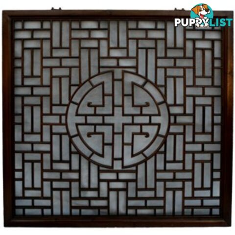 Chinese Art Square Lattice Wall Hanging Screen