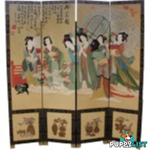 Hand Painted Chinese Imperial Banquet Room Divider Screen