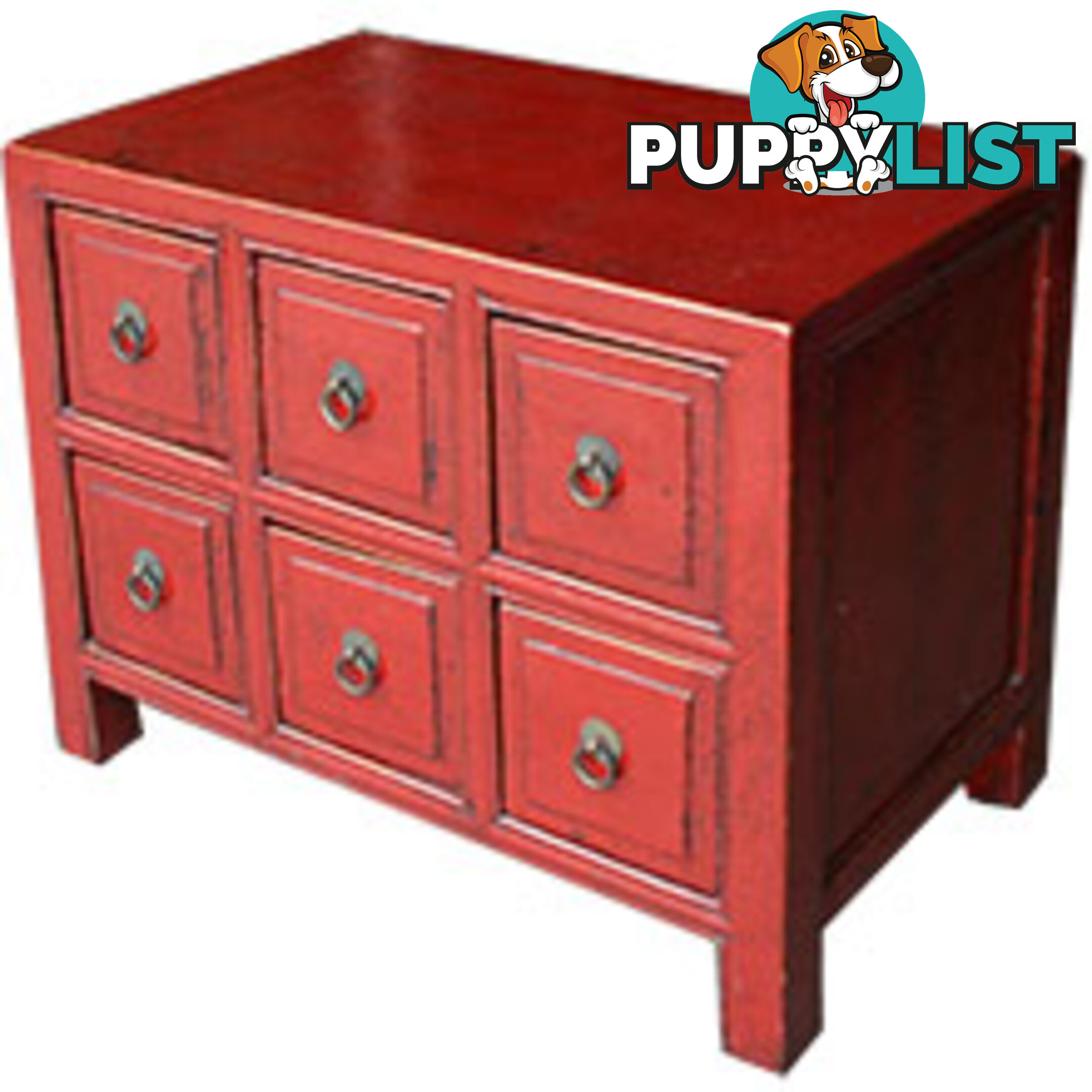 Red Chest of Drawers