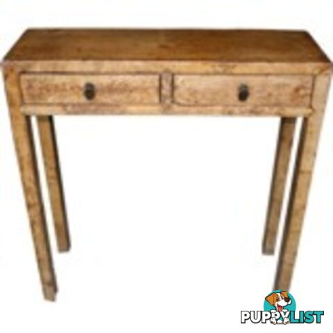 Beige Oriental Original Leather Hallway Table