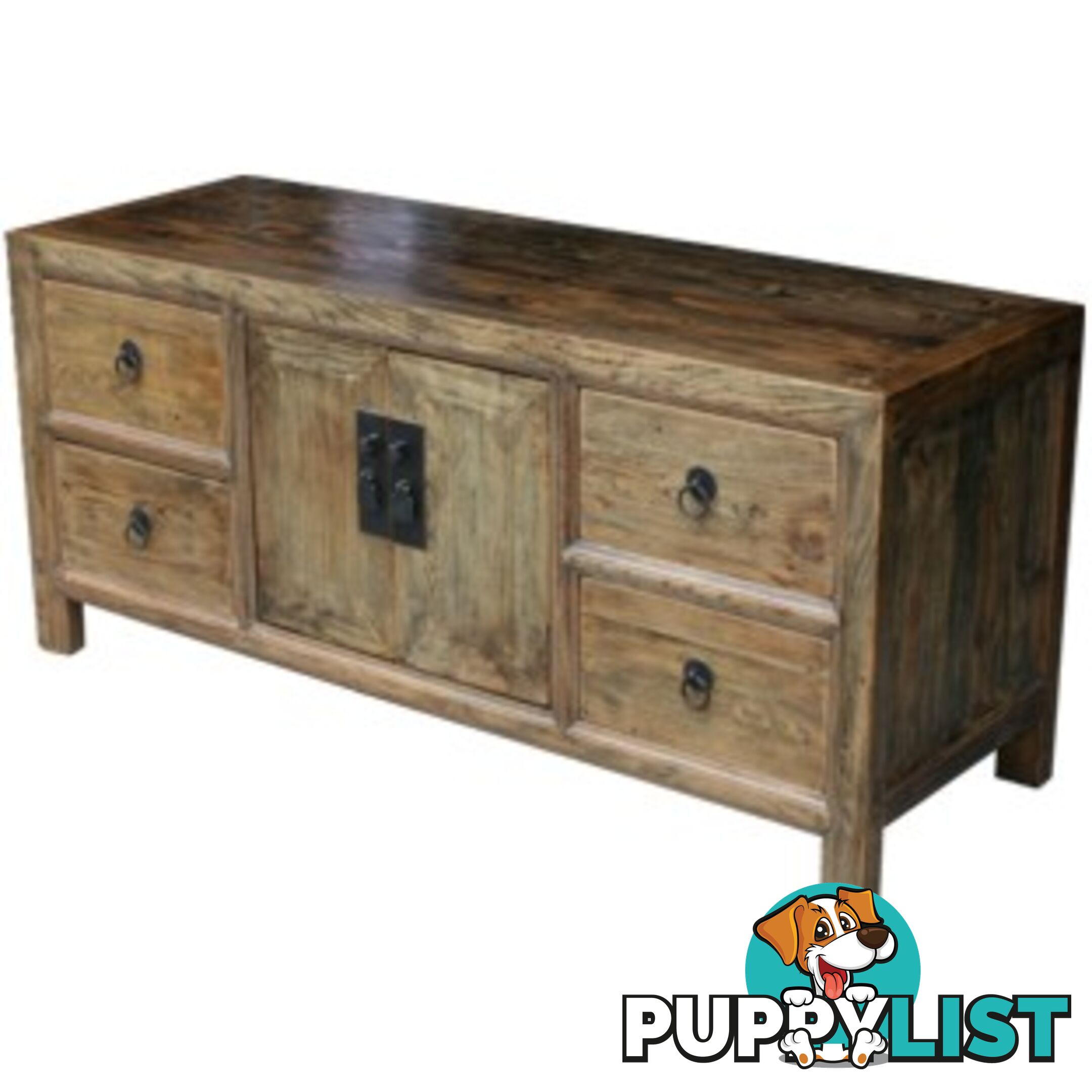 Original Natural Elm Low Sideboard TV Unit