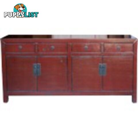 Chinese Antique Red Large Sideboard