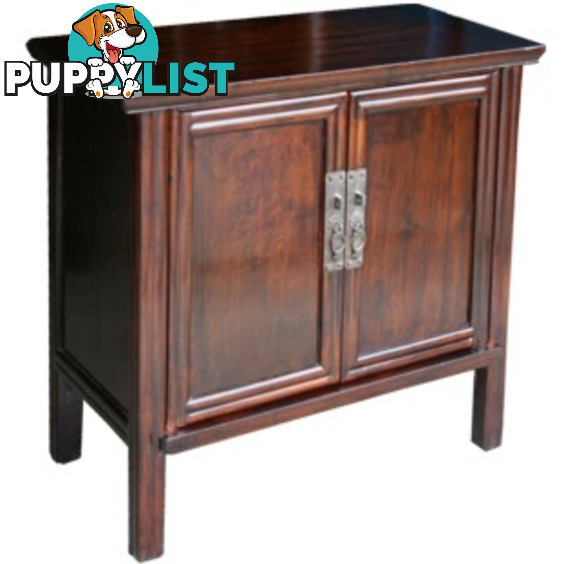 Antique Chinese Dark Brown Cabinet