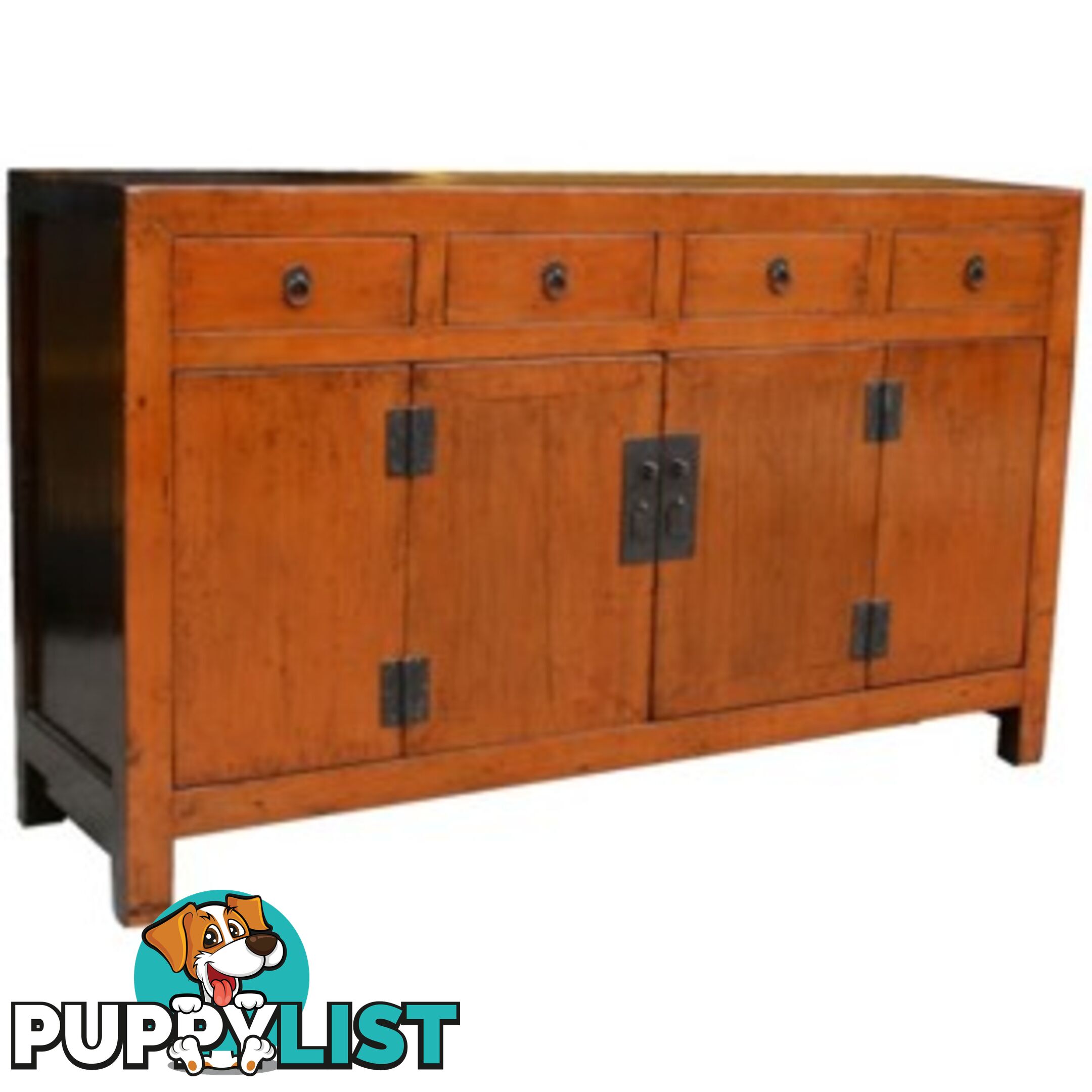 Orange Chinese Buffet Sideboard