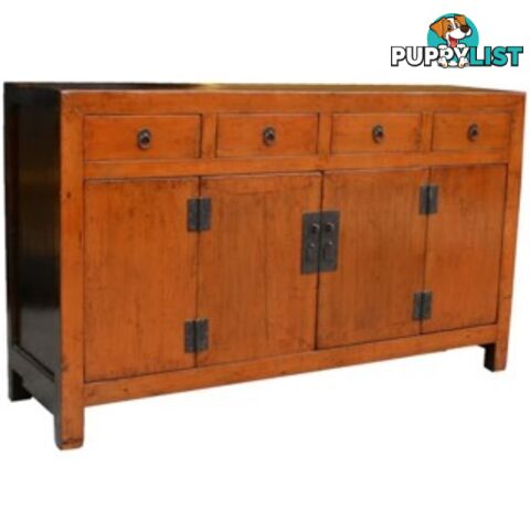 Orange Chinese Buffet Sideboard