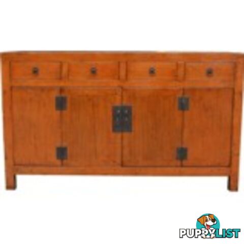 Orange Chinese Buffet Sideboard