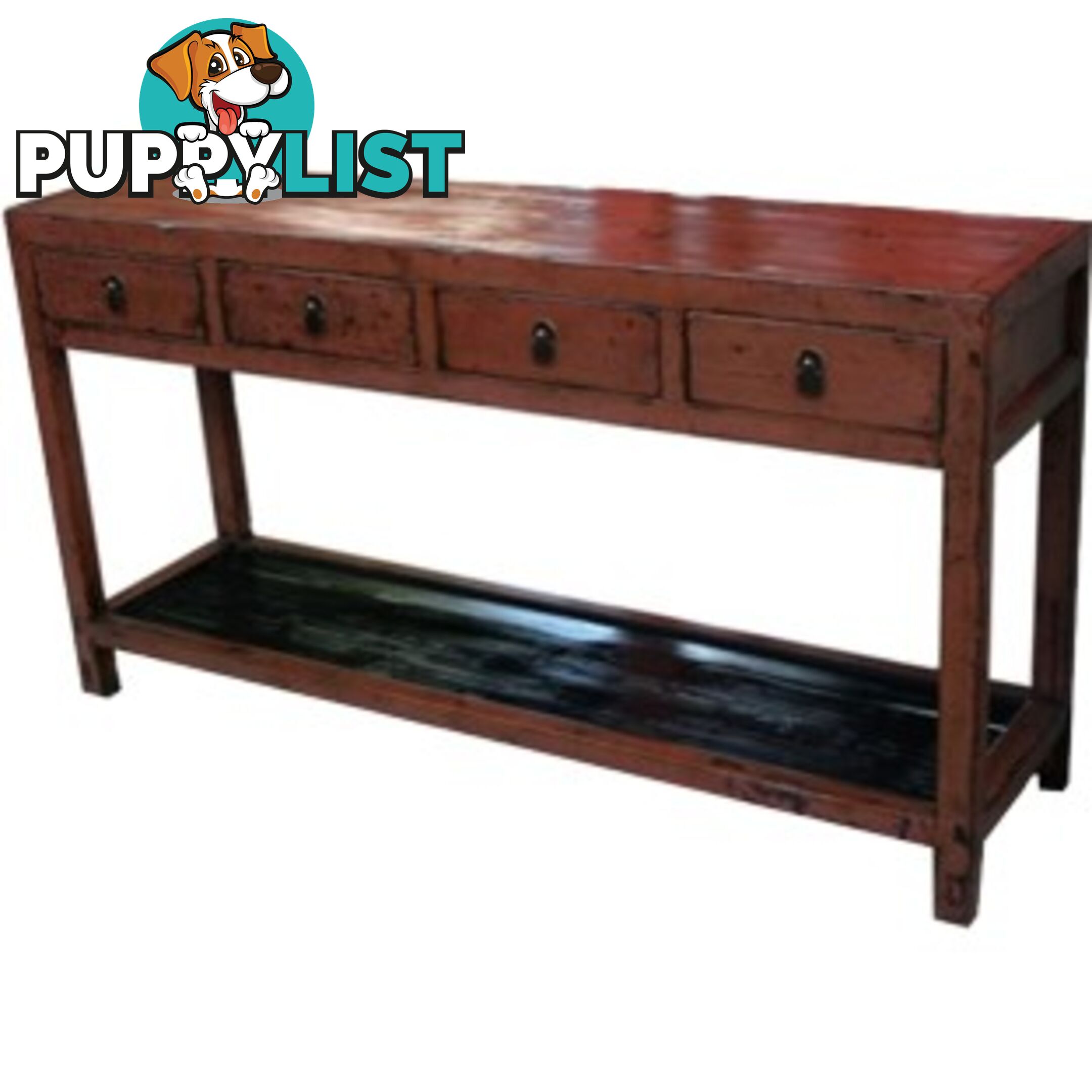 Chinese Scholar Desk Table with Low Shelf