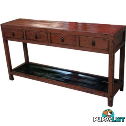 Chinese Scholar Desk Table with Low Shelf