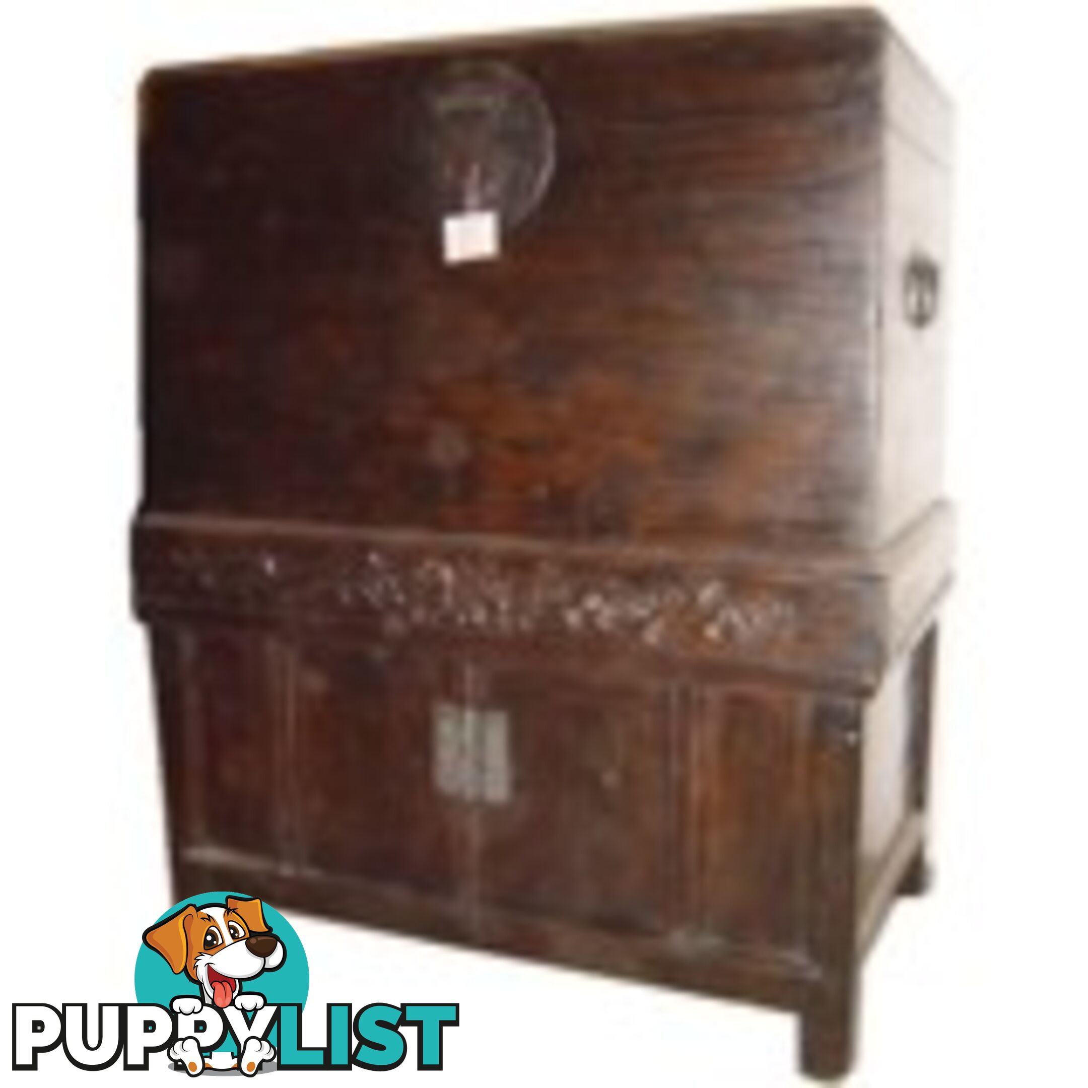 Original Chinese Compound Brown Chest Cabinet