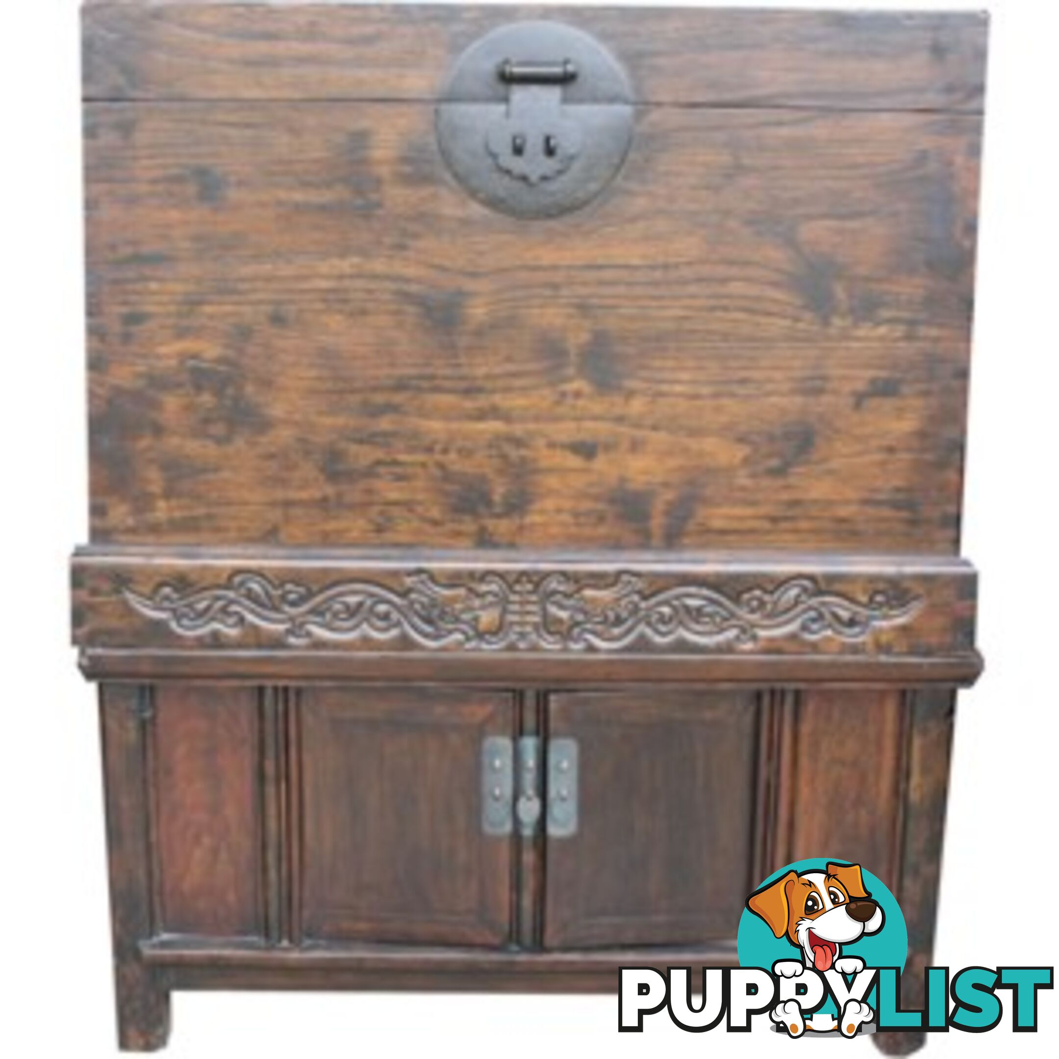 Original Chinese Compound Brown Chest Cabinet