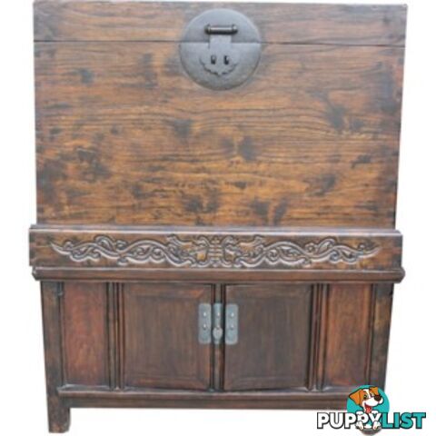 Original Chinese Compound Brown Chest Cabinet