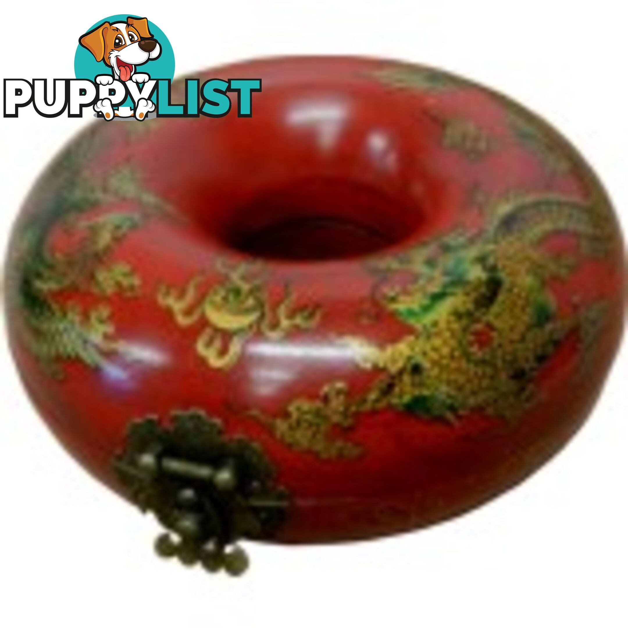 Donut Shape Oriental Painted Necklace Box