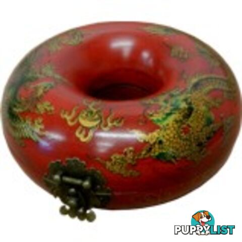 Donut Shape Oriental Painted Necklace Box