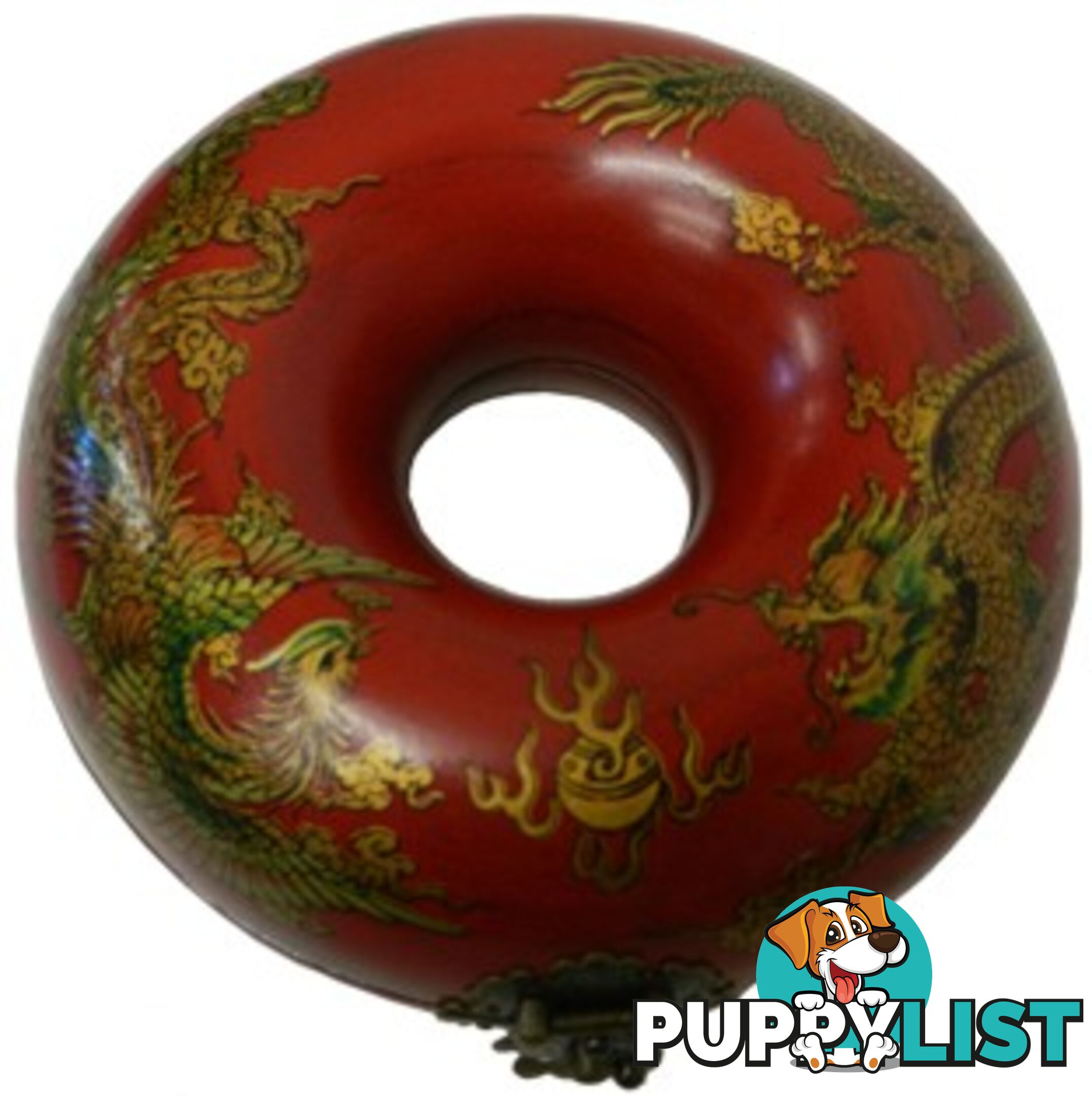 Donut Shape Oriental Painted Necklace Box