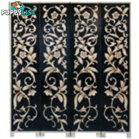 Coromandel on Black Room Divider Screen