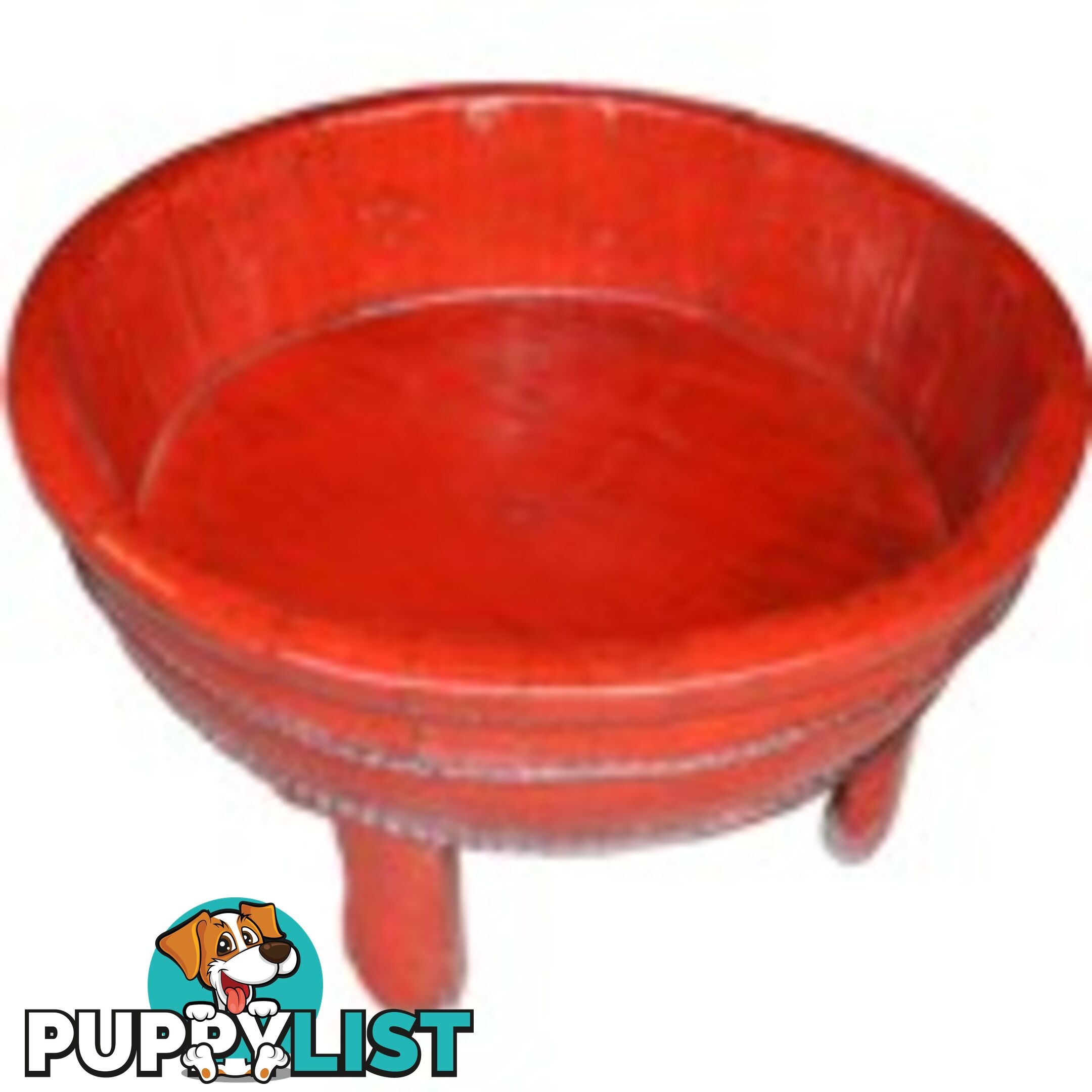 Red Chinese Wood Basin with Stand