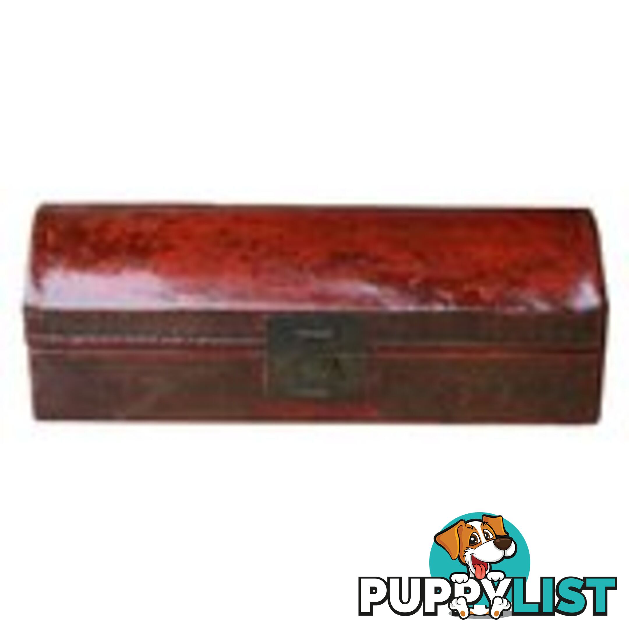 Antique Red Painted Leather Chinese Scholar Box