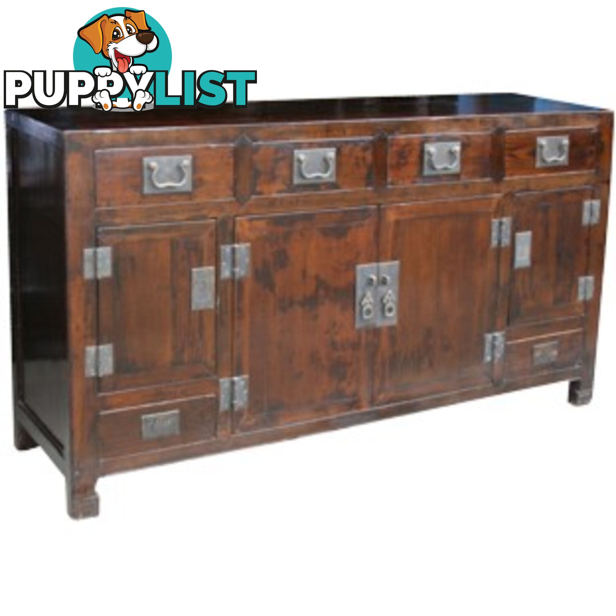 Original Dark Brown Chinese Sideboard