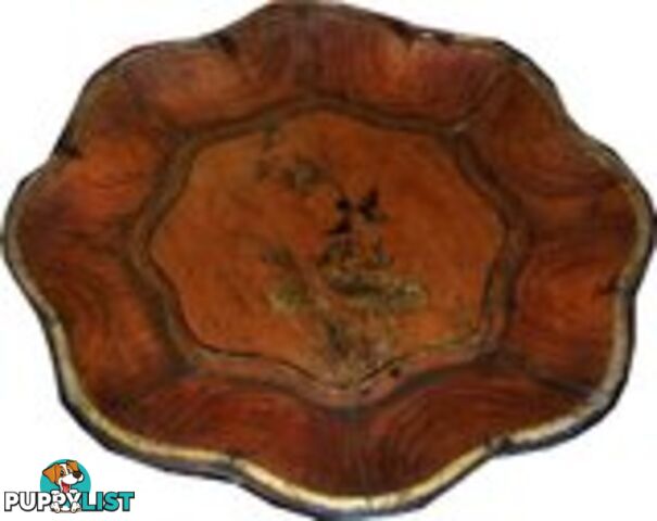 Brown Chinese Wood Display Plate