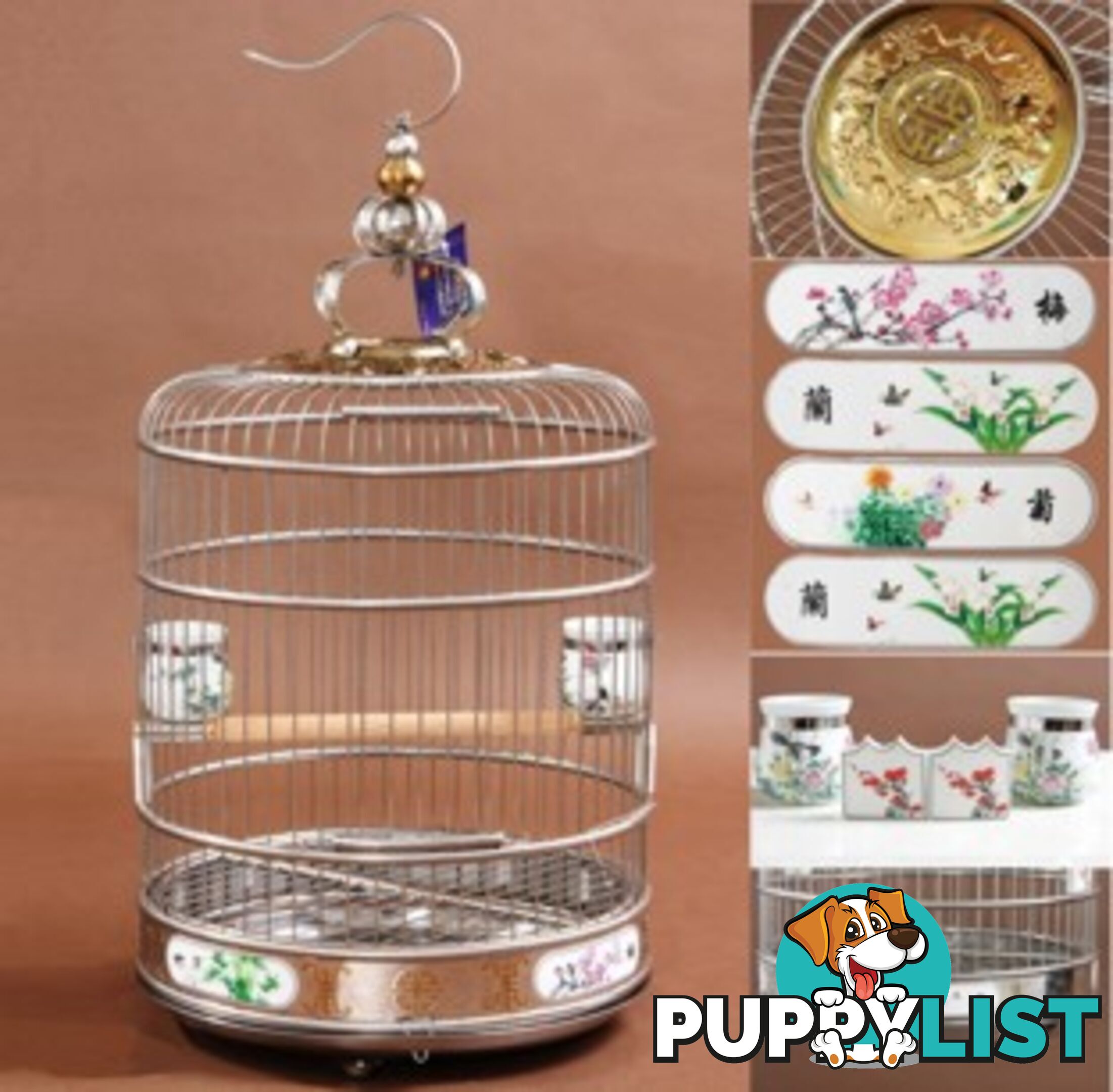 Stainless Steel Bird Cage Deluxe 40cm