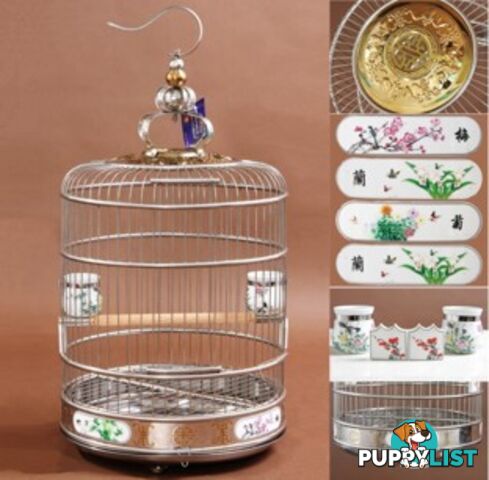 Stainless Steel Bird Cage Deluxe 40cm