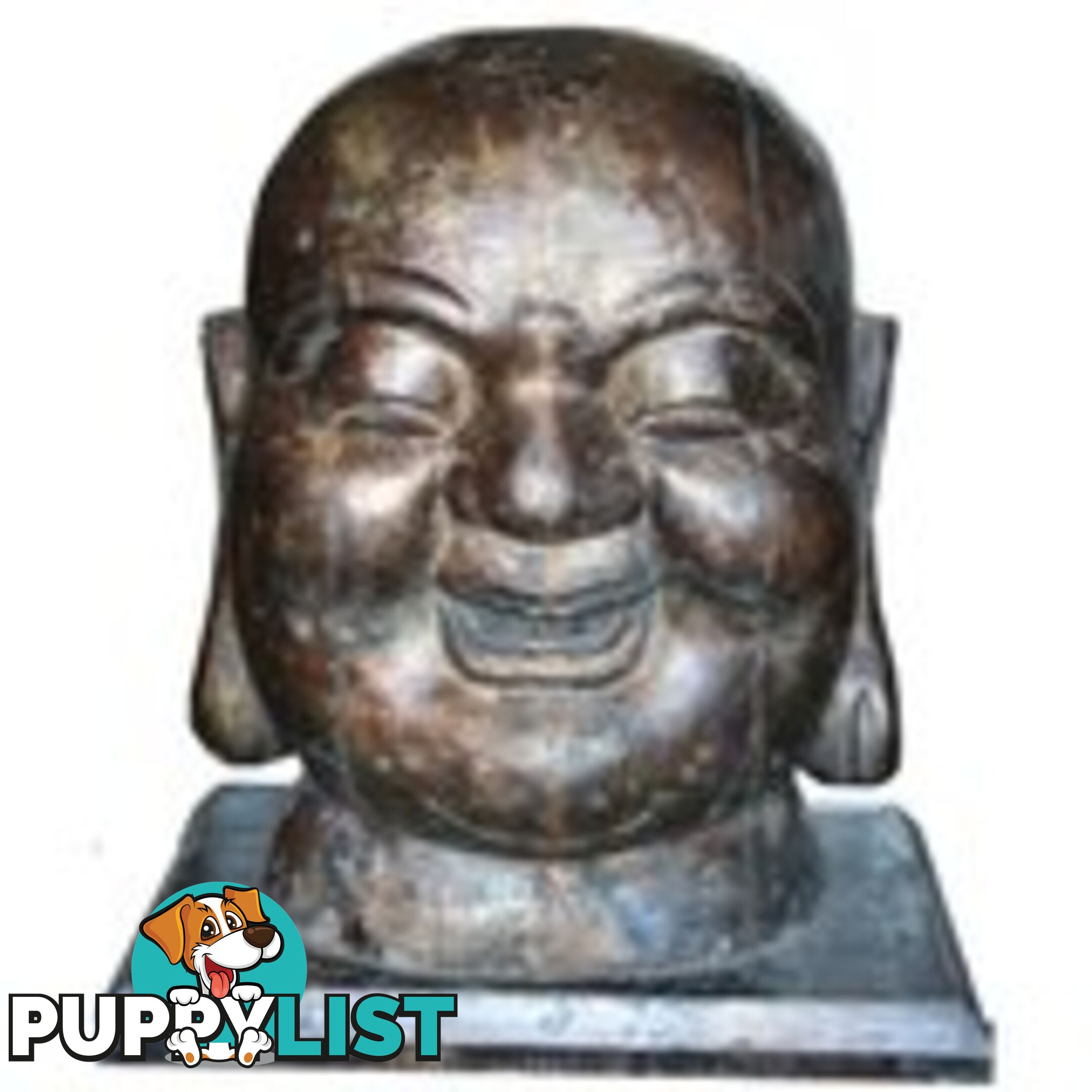 Chinese Antique Wooden Buddha Head