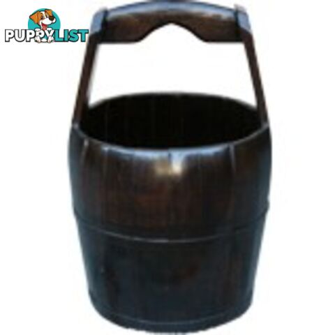 Large Round Chinese Pail with Wide Handle