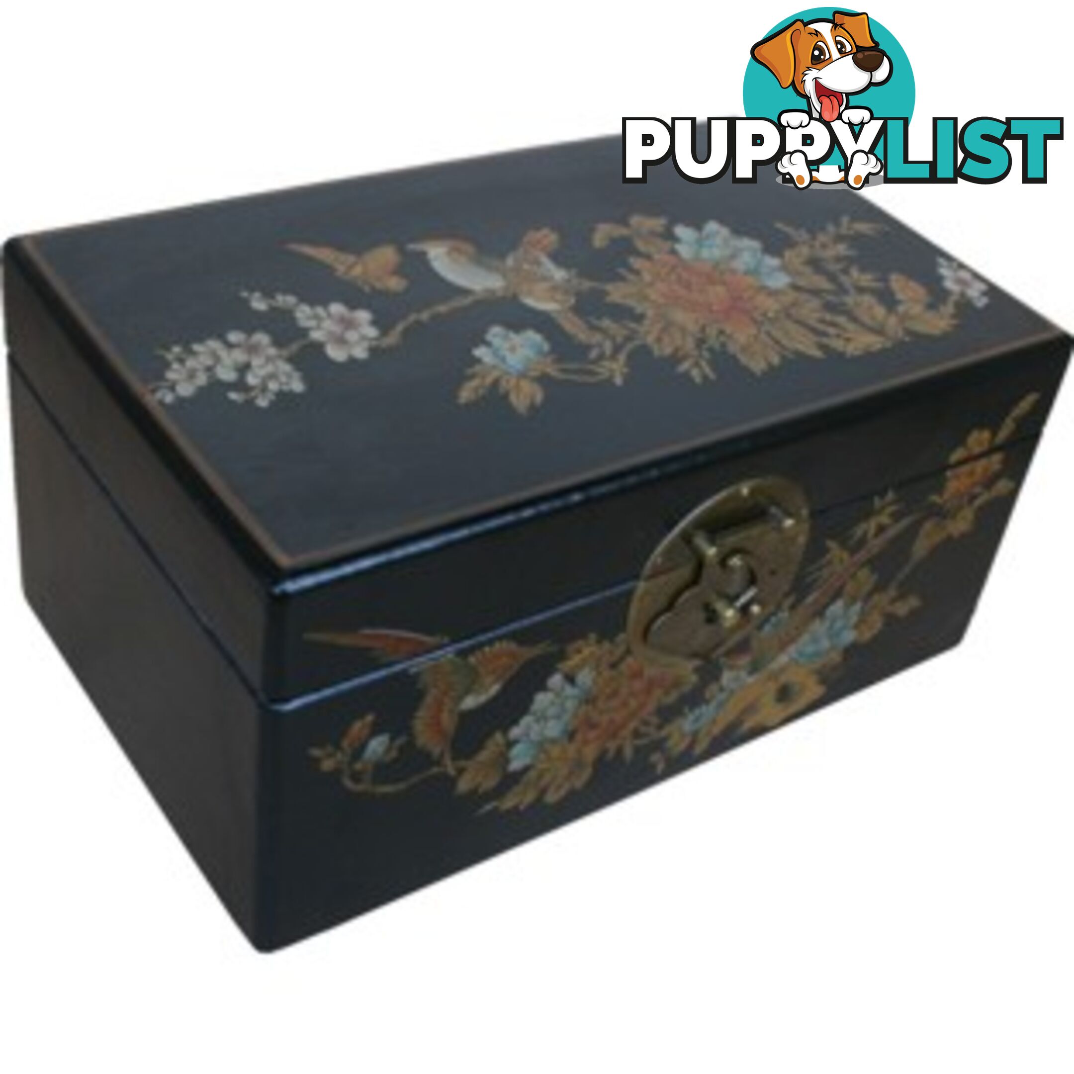 Medium Red Painted Chinese Box