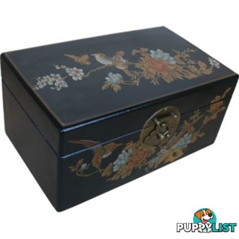 Medium Red Painted Chinese Box