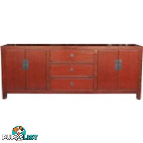 Chinese Antique Red Large Sideboard