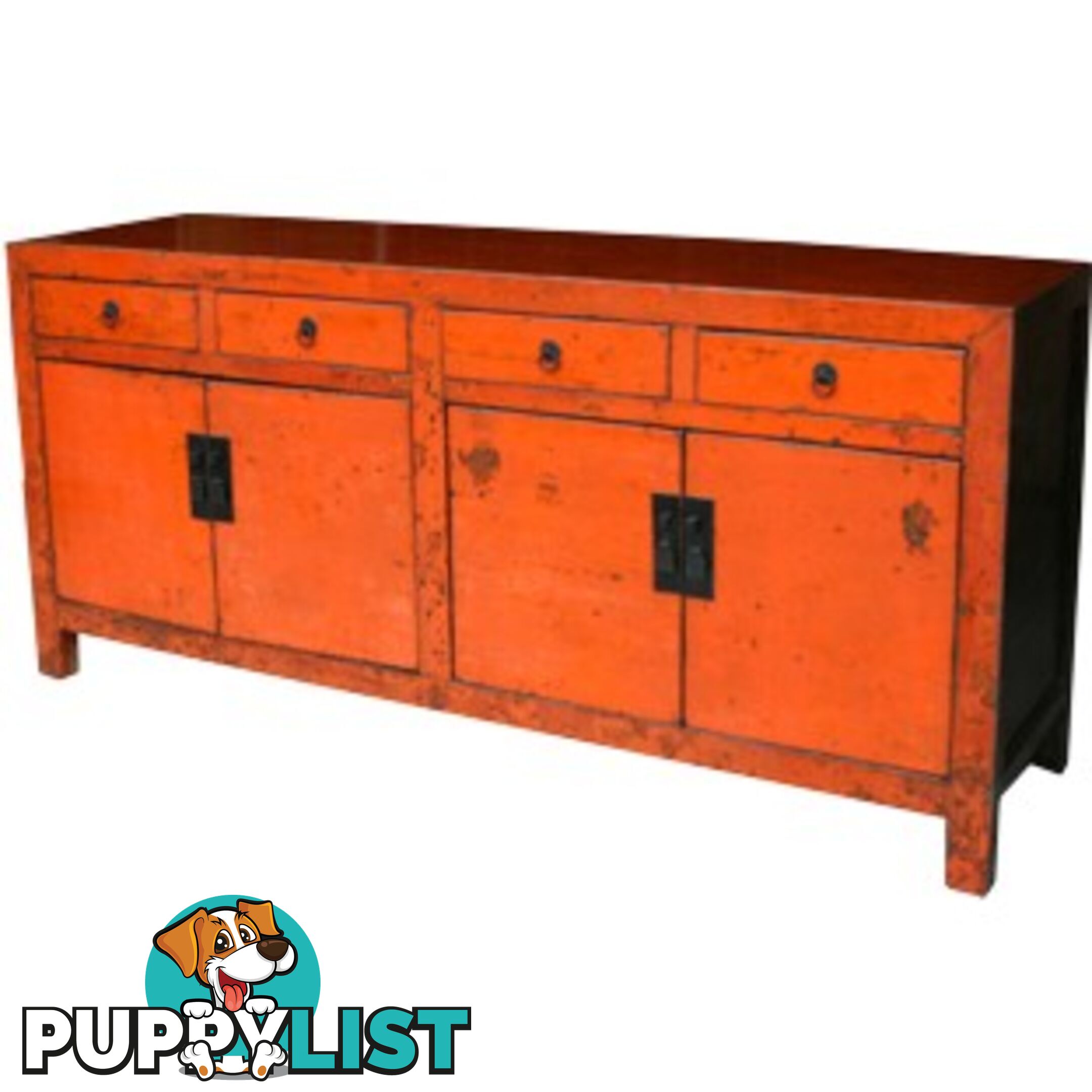 Chinese Antique Orange Sideboard