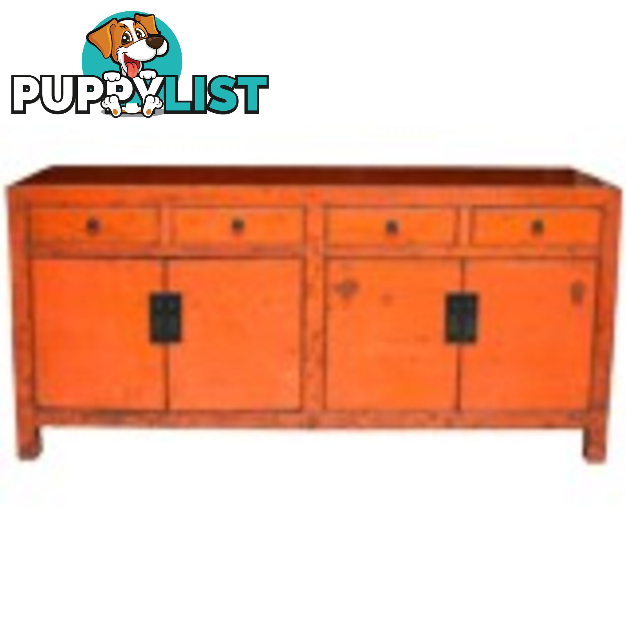 Chinese Antique Orange Sideboard